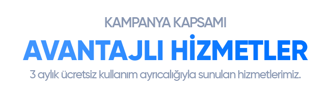 10 ay öde 13 kullan kampanyası dahilindeki hizmetler. VDS Sanal Sunucu, VPS Sanal Sunucu, Limitsiz hosting, Kurumsal Hosting, Ekonomik Hosting, Reseller Hosting, Nested Sunucu